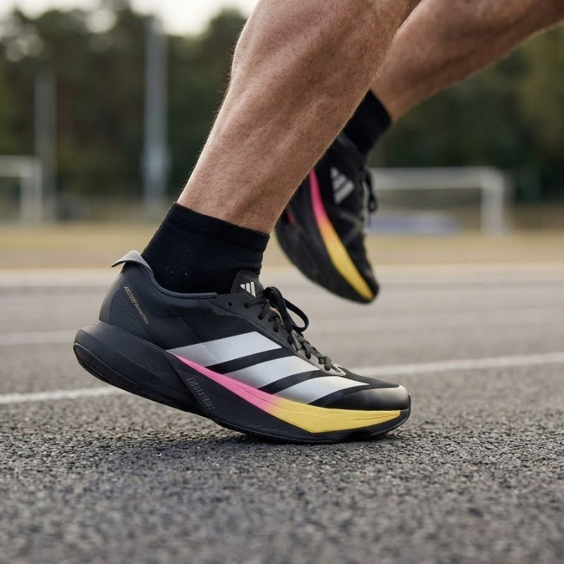 Adi_das ADIZERO DRIVE RC Anti-slip, abrasion-resistant, cushioned, LightStrike midsole technology Long-distance running, short-distance running, racing running shoe for men, black