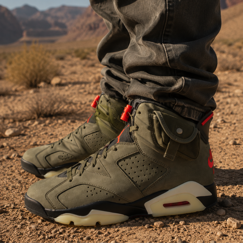 Jor_dan 6 x Travis Scott Retro Olive