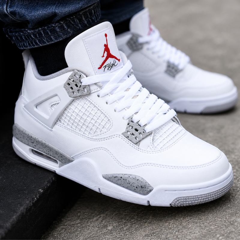 Jor_dan 4 Retro Tech White