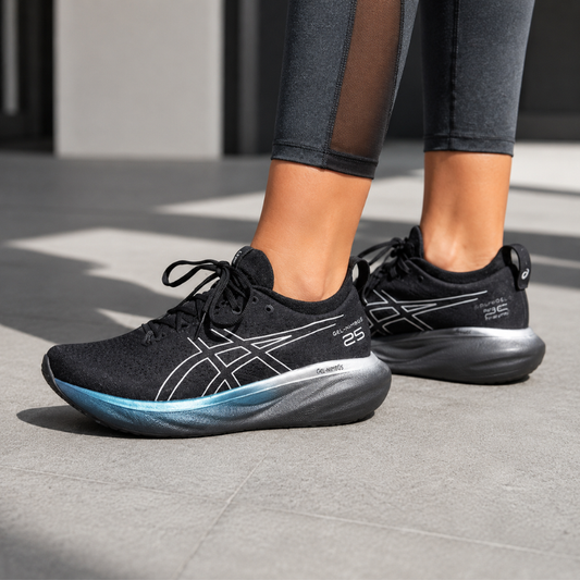 Asi_cs Gel Nimbus 25 Reflective Rubber Low-Top Casual Running Shoes men's Black Blue