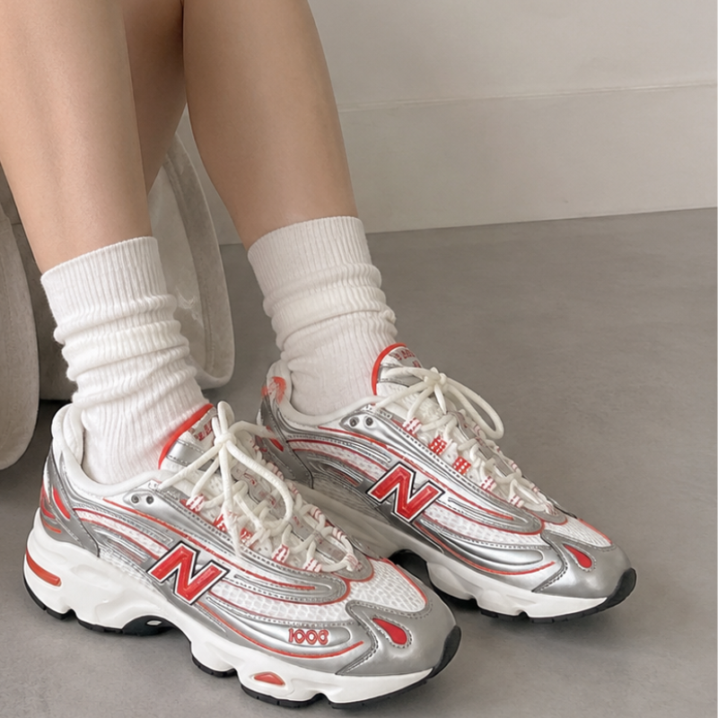 New Balance x This is Never That M1000 Metallic Silver Red