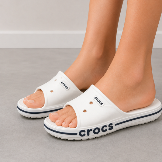 Cro_cs Bayaband Slides White Navy