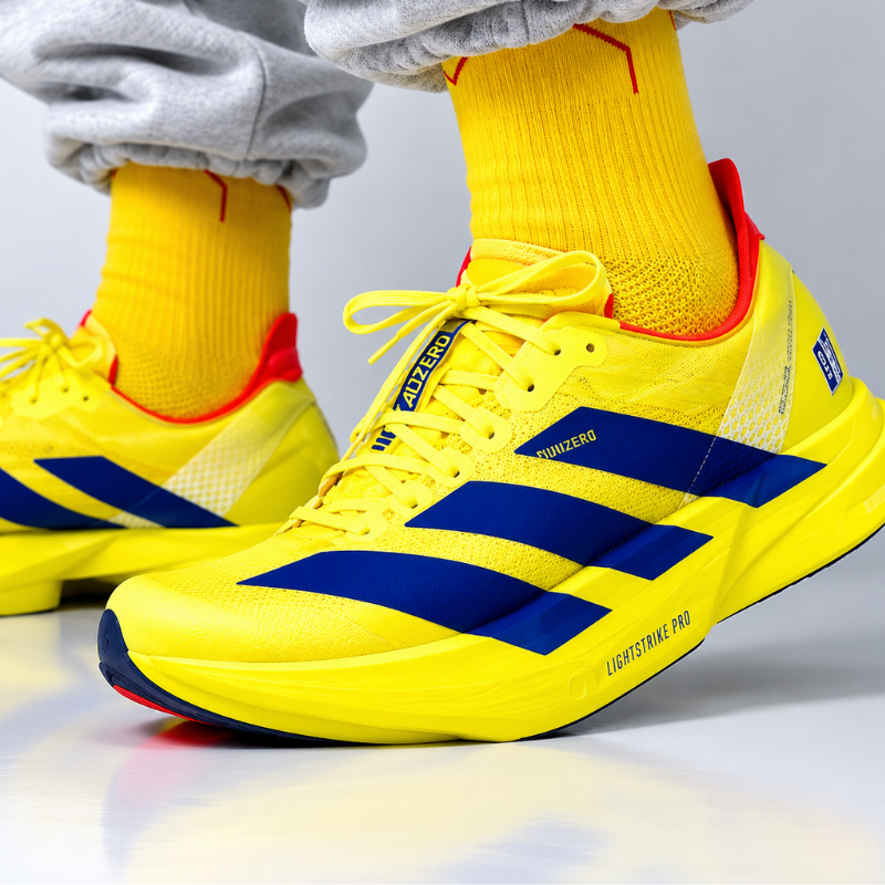 Adi_das_Adizero Adios Pro 4 – Yellow Blue Racing Shoes