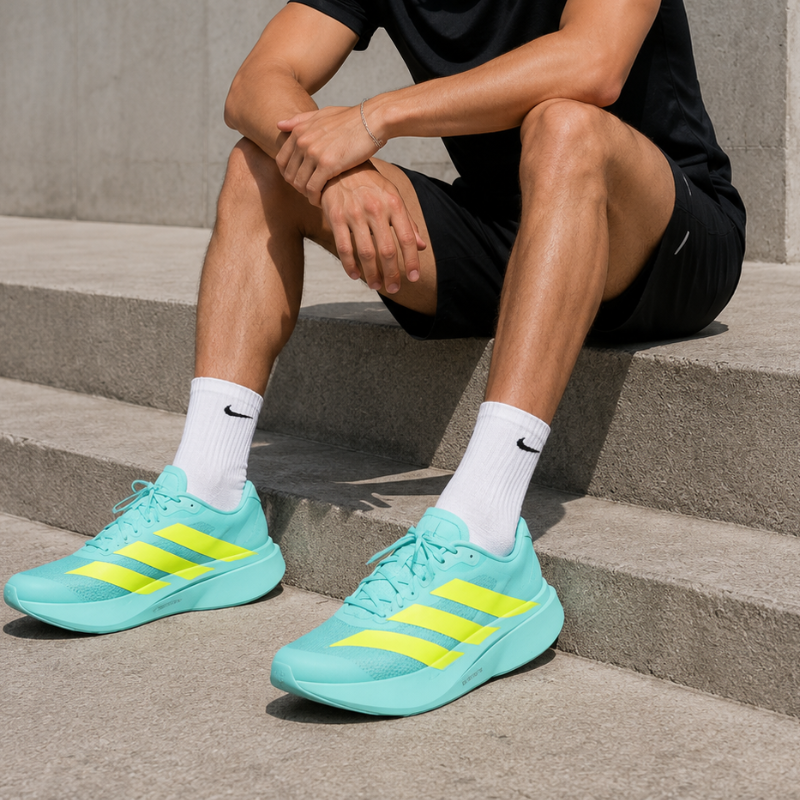 Adi_das_Adizero Evo SL Running Shoes – Aqua Yellow