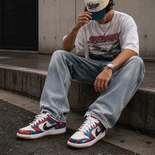 Ni_ke x Para SB Dunk Low Pro Abstract Art