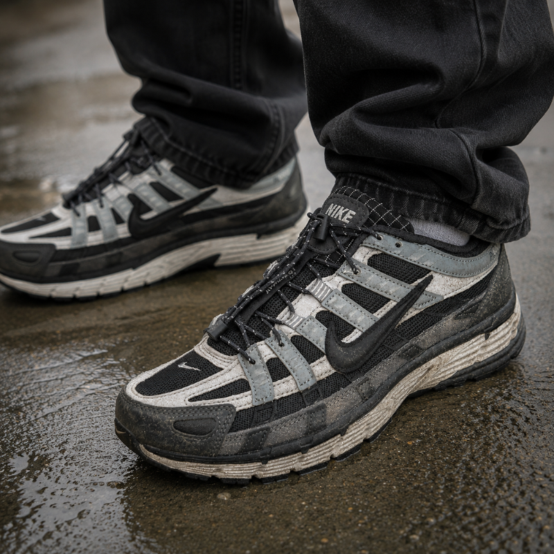 Ni_ke P-6000 Black Grey – Retro Running Inspired Lifestyle Sneakers  Key Features:
