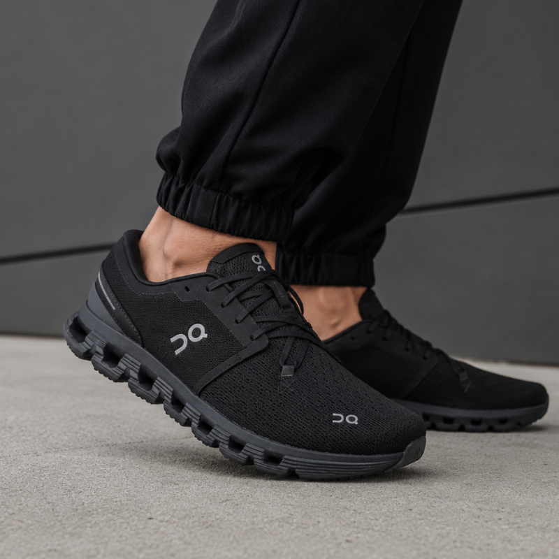 O_n Cloud X4 Anti-Slip, Abrasion-Resistant, Breathable Low-Top Trail Running Training Running Shoe for Men, Black