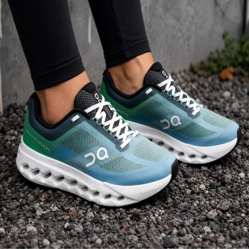 On Cl0ud surfer Next Honeydew Ivory Running Shoes for Men | Lightweight Cushioned Sports Sneakers for Training & Daily Wear