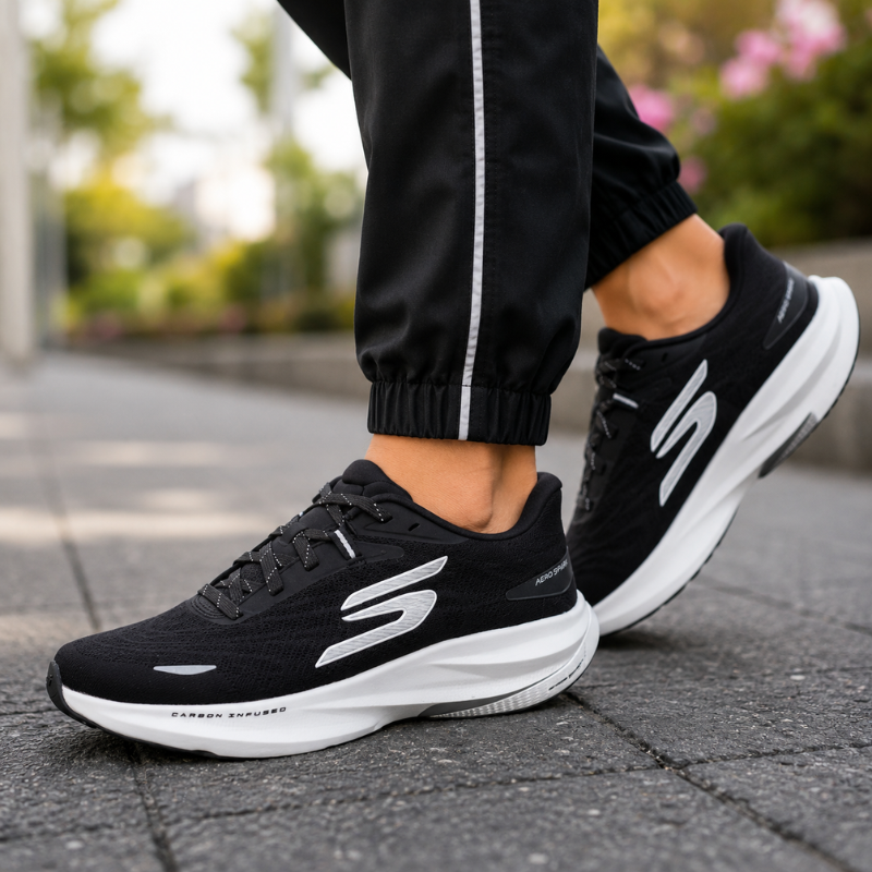 Skec_hers SKX Aero Spark Running Shoes Low-Top Black Men