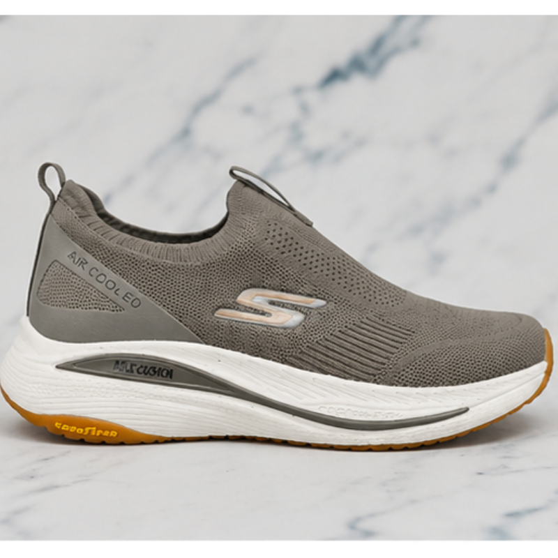 Ske_chers Max Cushion Air Cooled Slip-On Shoes – Grey