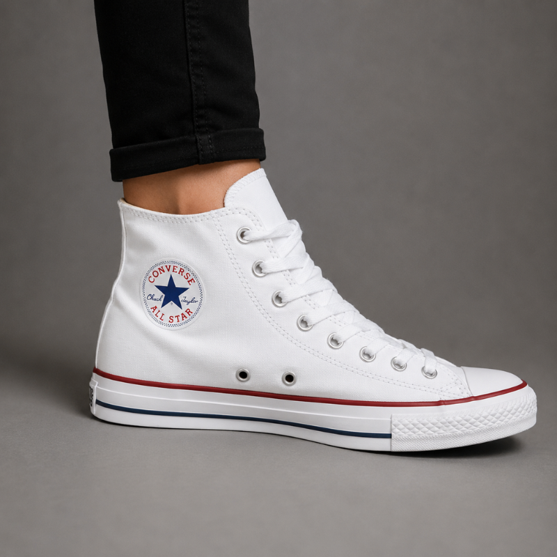 Con_verse Chu_ck Tay_lor All Star Optical White Abrasion-Resistant High-Top Canvas Shoes Unisex White