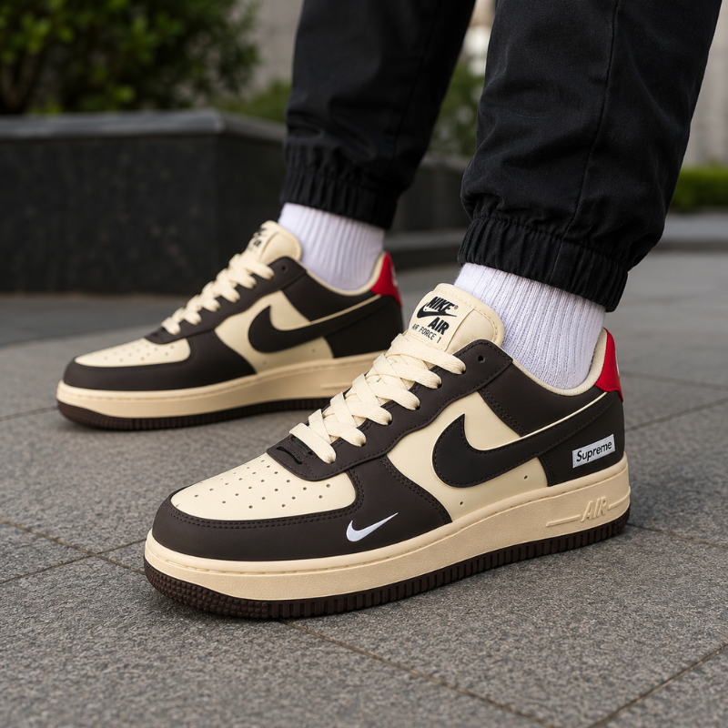 Pre_mium_Brown & Beige Casual Sneakers for Men | Trendy House