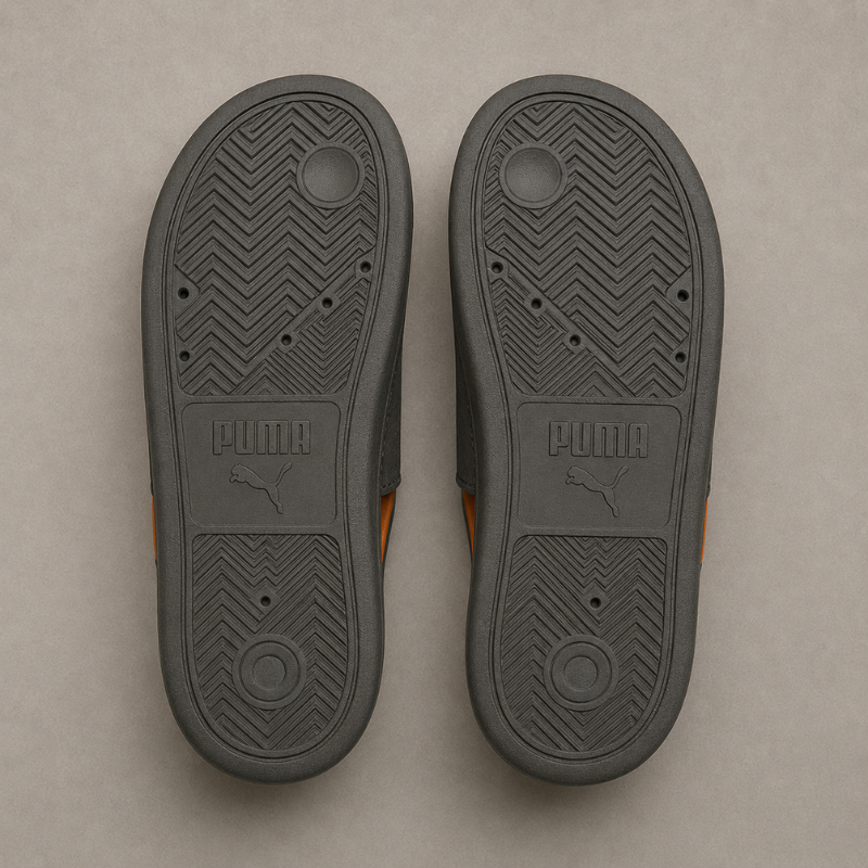 Pu_ma Palermo Comfort Slides – Red & Charcoal