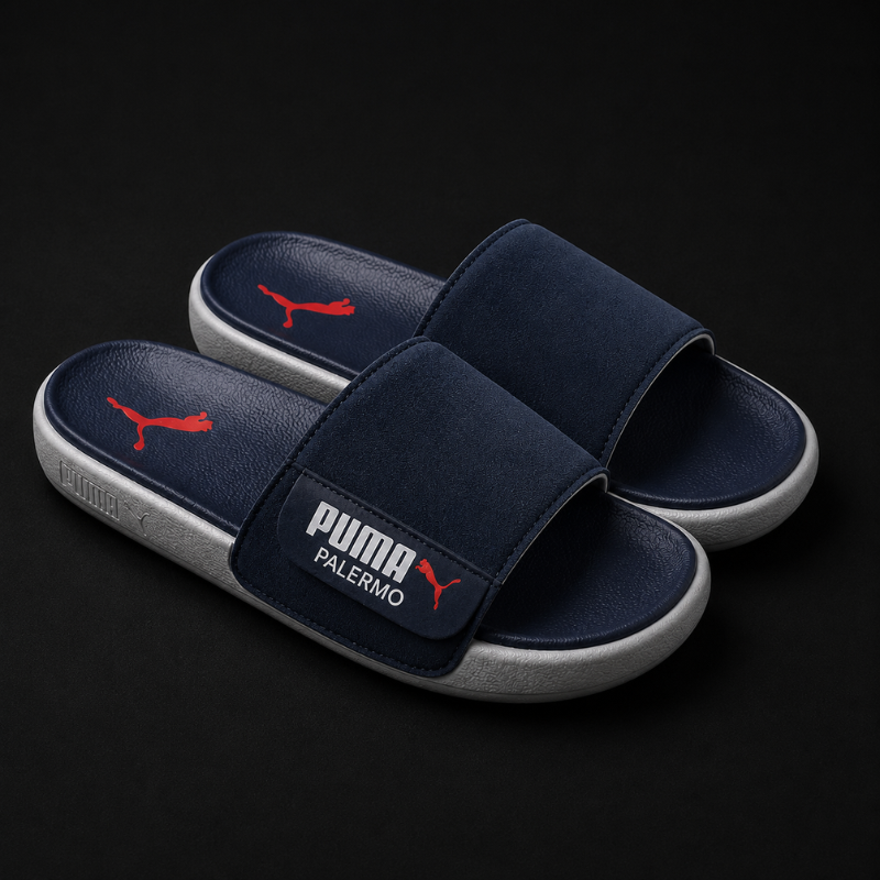 Pu_ma Palermo Navy Blue Slides for Men