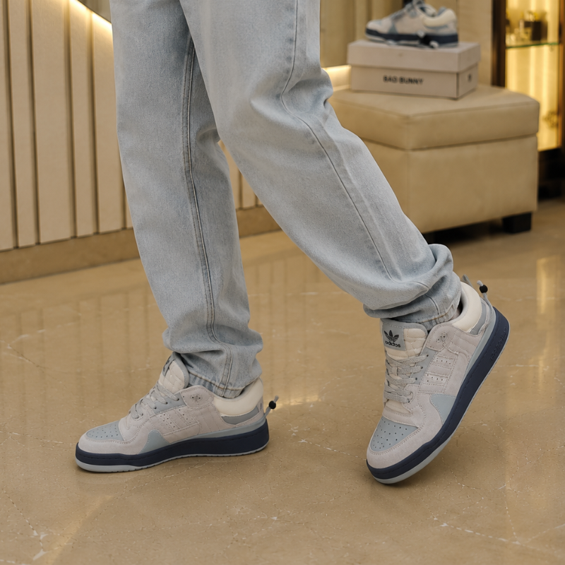 Adi_das_x_Bad_Bunny Low-Top Sneakers – Grey & Blue Premium Casual Shoes