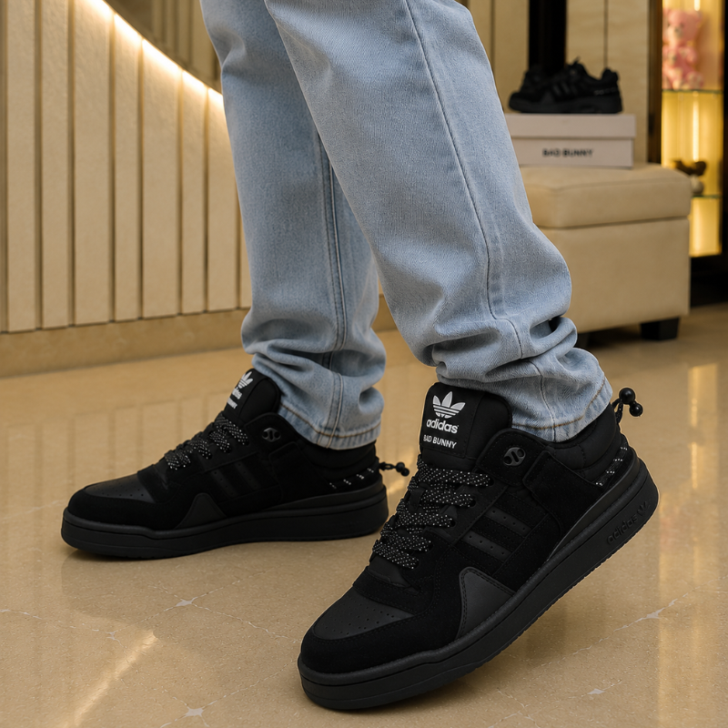 Adi_das_x_Bad Bunny Black Sneakers – Premium All Black Casual Shoes for Men