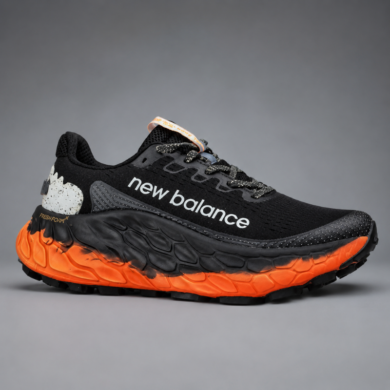 Ne_w_Balance Fresh Foam Running Shoes – Black & Orange Premium Sports Sneakers for Men