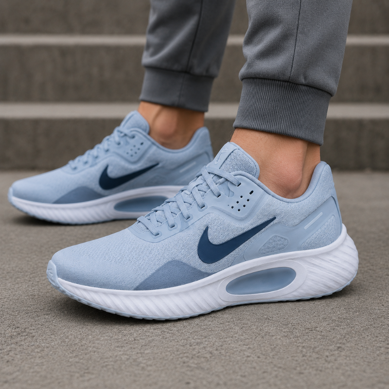 Ni_ke_Air_Zo_om Running Shoes – Light Blue Premium Sports Sneakers for Men