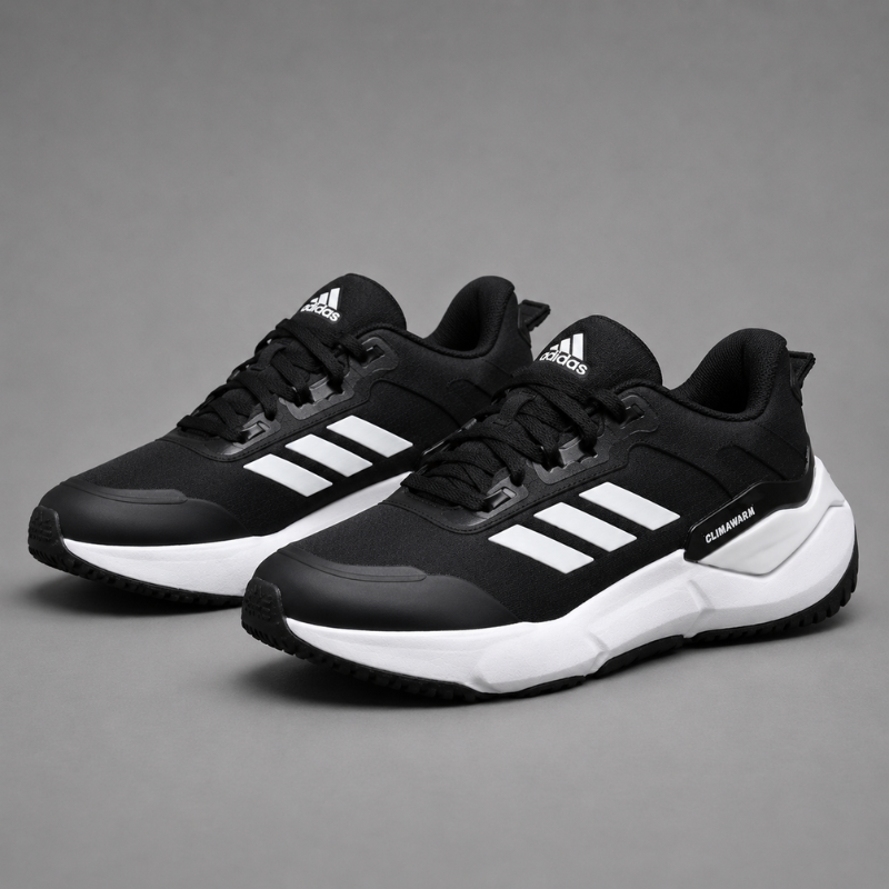 Adi_das_ClimaWarm Running Shoes – Black & White Lightweight Sports Sneakers for Men