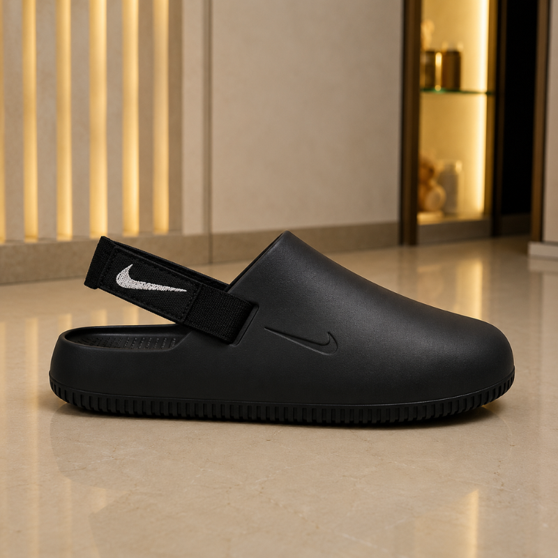 Ni_ke_Calm Mule Slip-On Clogs – Black | Lightweight Comfort Clogs