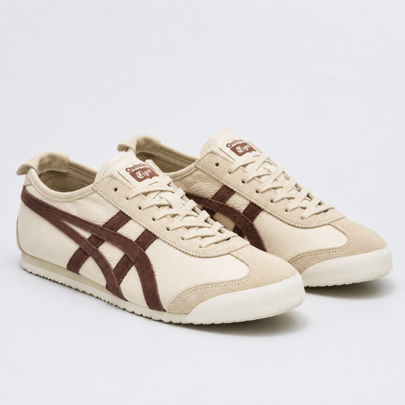 Onit_suka Tiger Mexico 66 Cream Brown Casual Sneakers for Men & Women