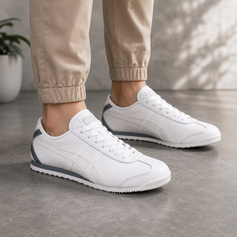 Onit_suka_Tiger Mexico 66 White Grey Sneakers