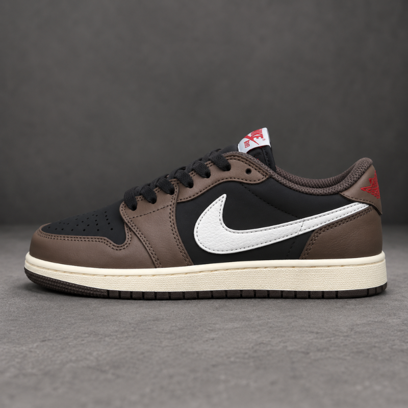 Ni_ke_Air Jordan Low Travis Scott Inspired Brown & Black Sneakers