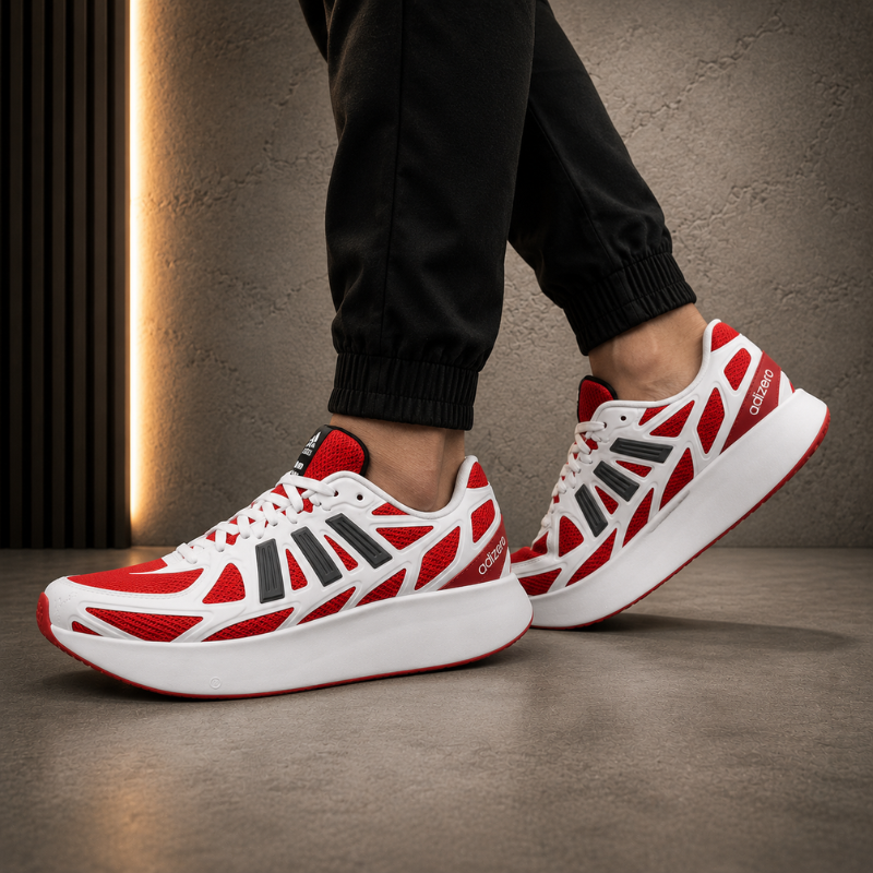 Adi_das_Adi_zero Evo SL Red White Running Shoes – Lightweight Performance Sneakers