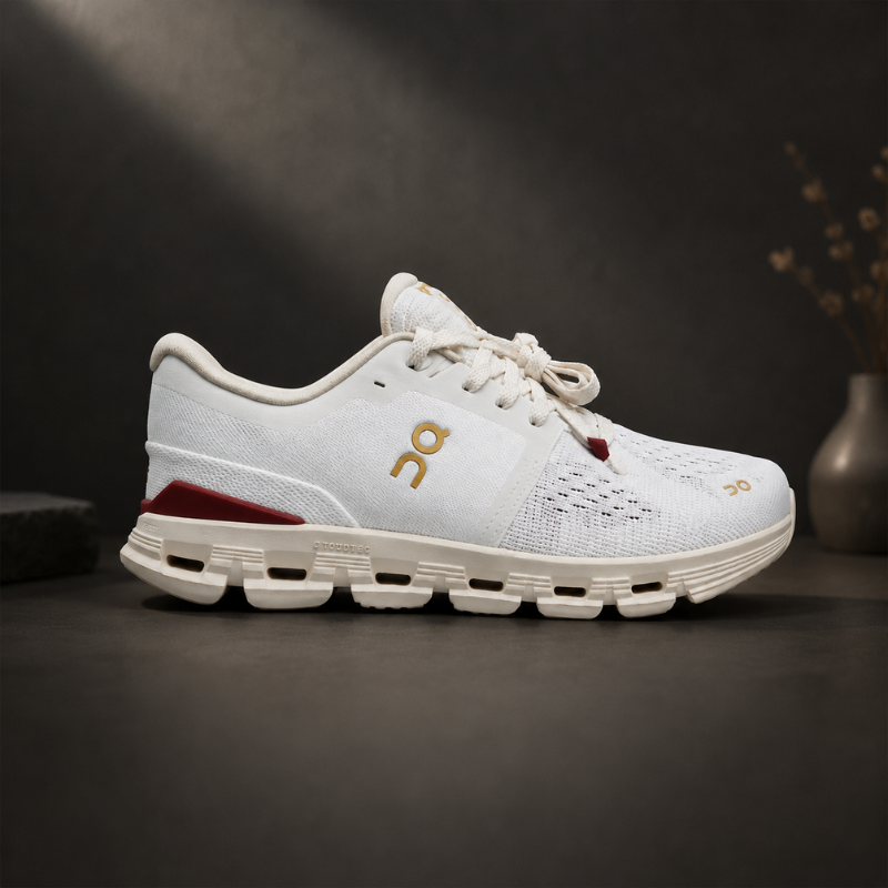 O_n_Clo_ud Running Shoes White & Red – Premium Lightweight Performance Sneakers