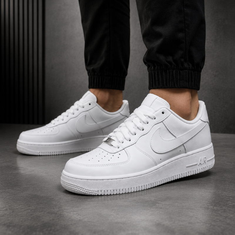 Ni_ke_Air Force 1 Triple White – Classic Premium Lifestyle Sneakers