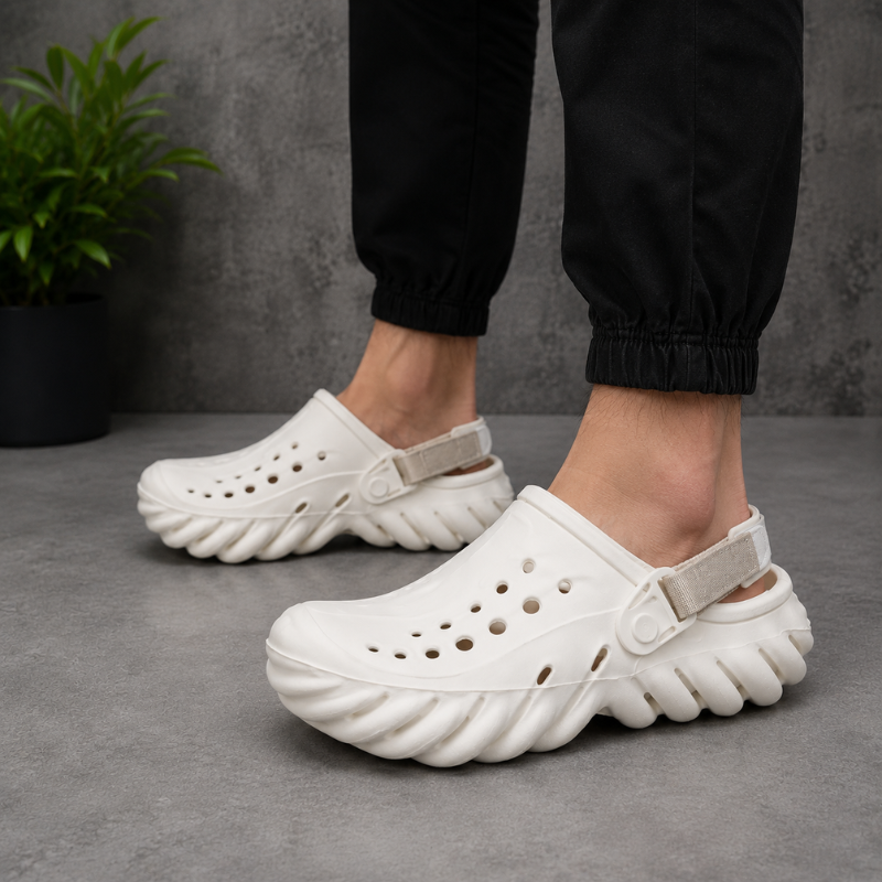 Clo_ud _Wave Foam Clogs – Ultra Comfort Everyday Slip-On | White