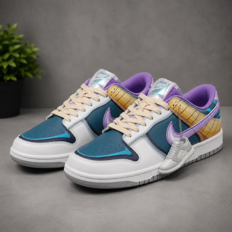 Re_tro_Multi-Color Low-Top Sneakers – Premium Casual Streetwear Shoes