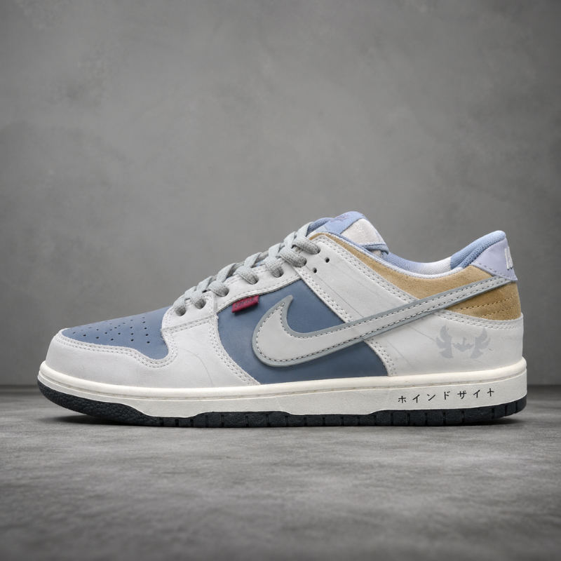 Ni_ke_Dunk Low White Blue Grey Casual Sneakers