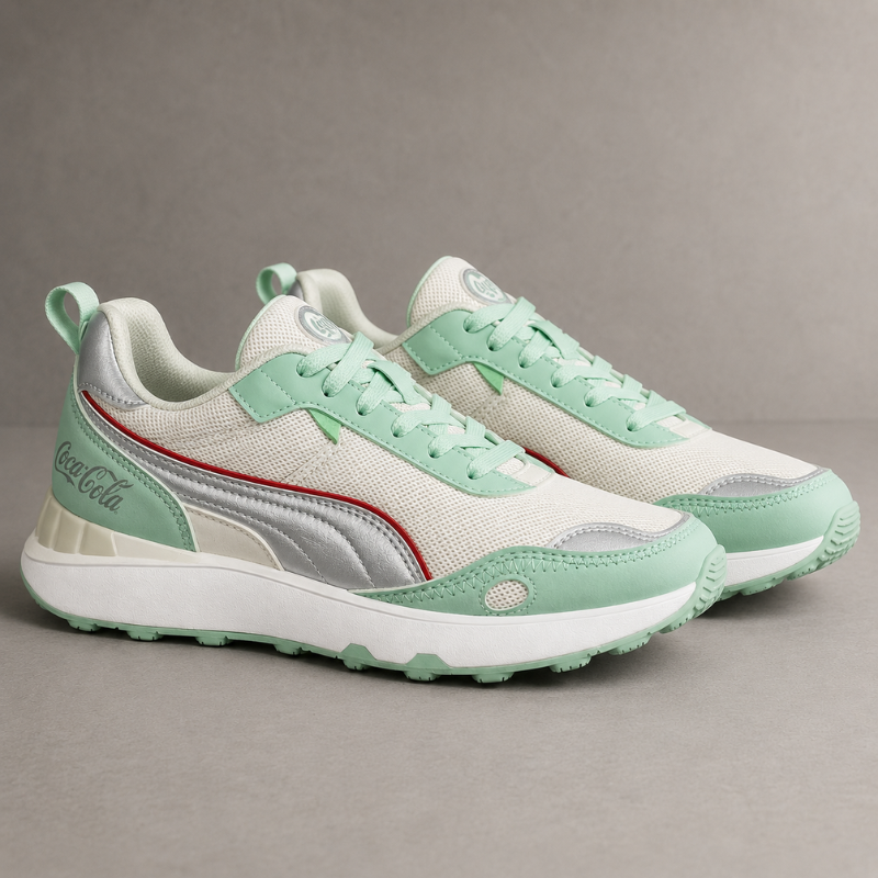Co_ca_Cola Mint Green Lifestyle Sneakers | Lightweight Casual Running Shoes