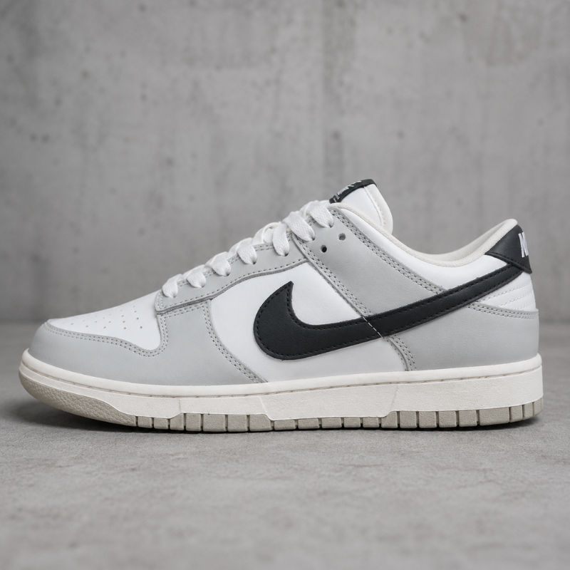 Ni_ke_Dunk Low Grey White Casual Sneakers | Premium Everyday Shoes