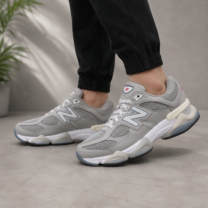 Ne_w_Balance 9060 Grey Lifestyle Sneakers | Premium Comfort & Streetwear Style