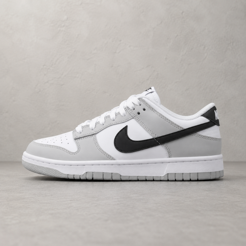 Ni_ke_Dunk Low Grey Black | Stylish Casual Sneakers