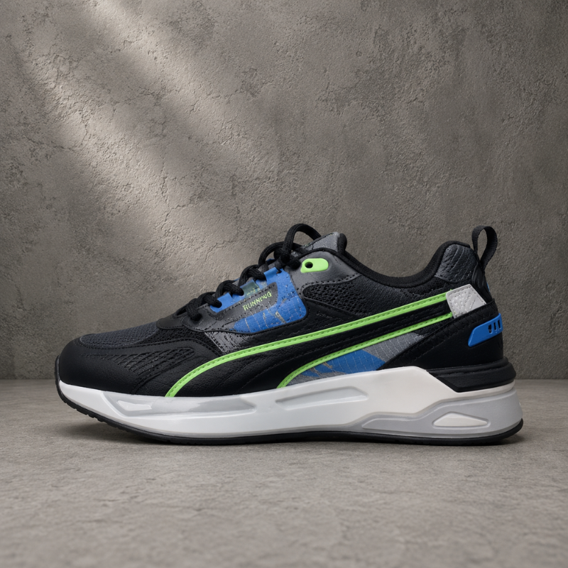M_en's_Black Running Sneakers | Lightweight Comfort & Everyday Performance