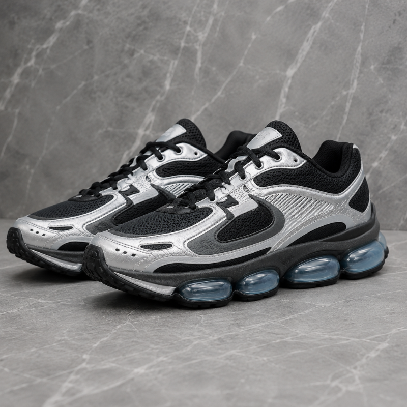 Ni_ke Air Max DN Black Silver Premium Running Shoes