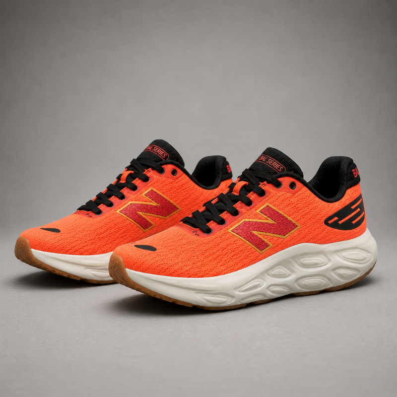 N_B_Bal Series Orange Running Shoes – Lightweight Cushion Running Sneakers
