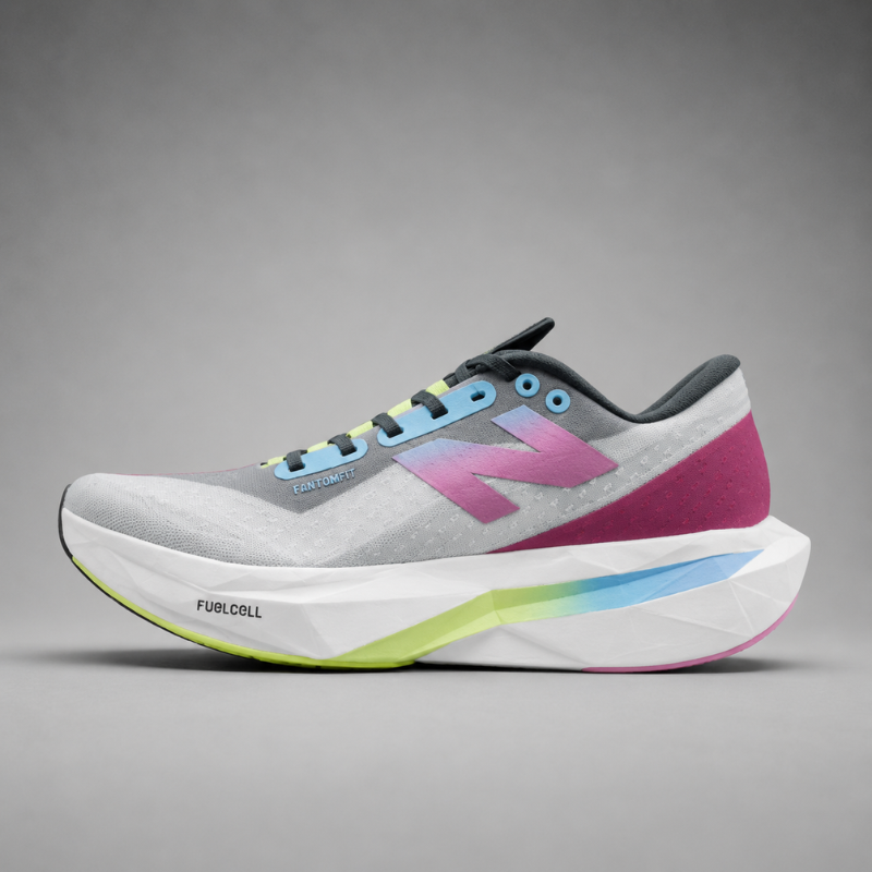 N_e_w Balance FuelCell SuperComp Elite v4 – White Multi-Color Carbon Running Shoes