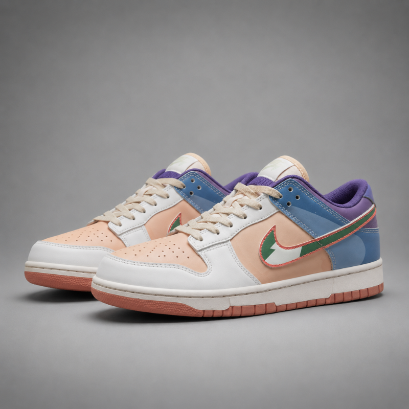 Ni_ke_Dunk Low Pastel Multi-Color Sneakers – Premium Casual Lifestyle Shoes