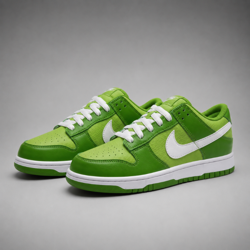 Ni_ke _Dunk Low Green Strike – Green & White Premium Lifestyle Sneakers