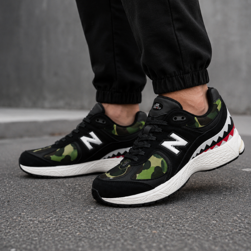 N_ew_Balance Camo Black Lifestyle Sneakers | Premium Streetwear Shoes
