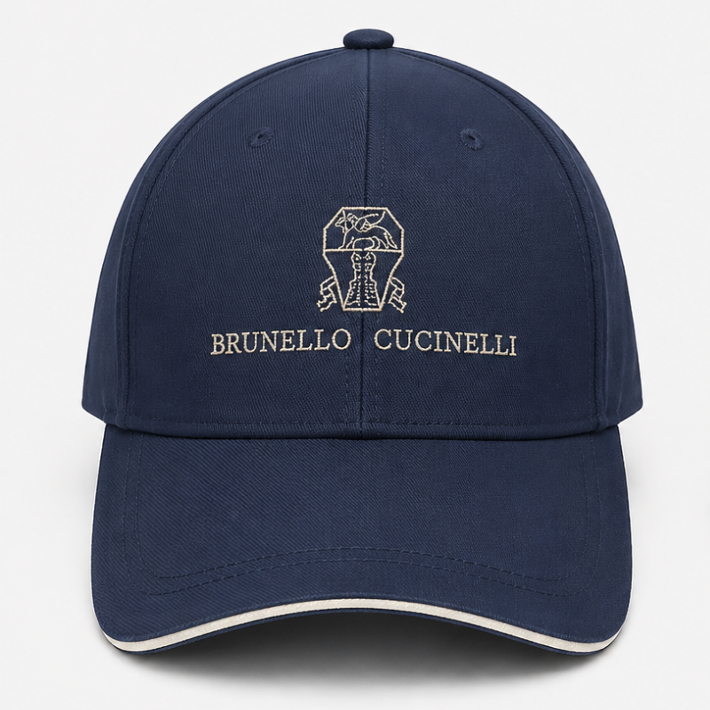 Bru_nello Cuci_nelli Premium Navy Baseball Cap | Luxury Adjustable Unisex Cap