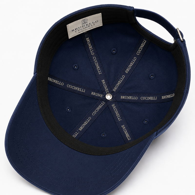 Bru_nello Cuci_nelli Premium Navy Baseball Cap | Luxury Adjustable Unisex Cap