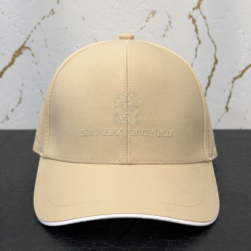 Bru_nello Cuci_nelli Premium Beige Baseball Cap
