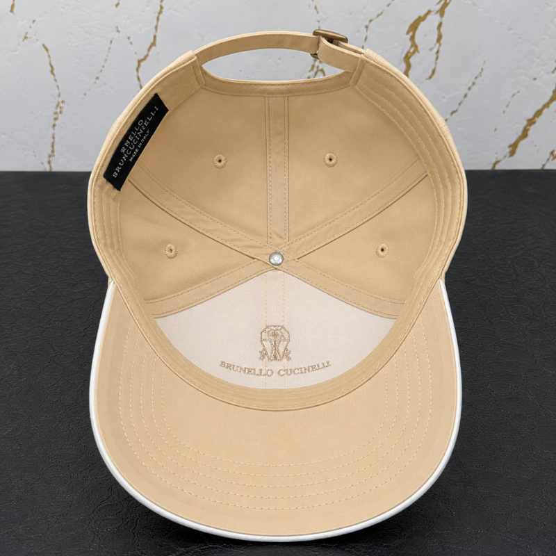 Bru_nello Cuci_nelli Premium Beige Baseball Cap