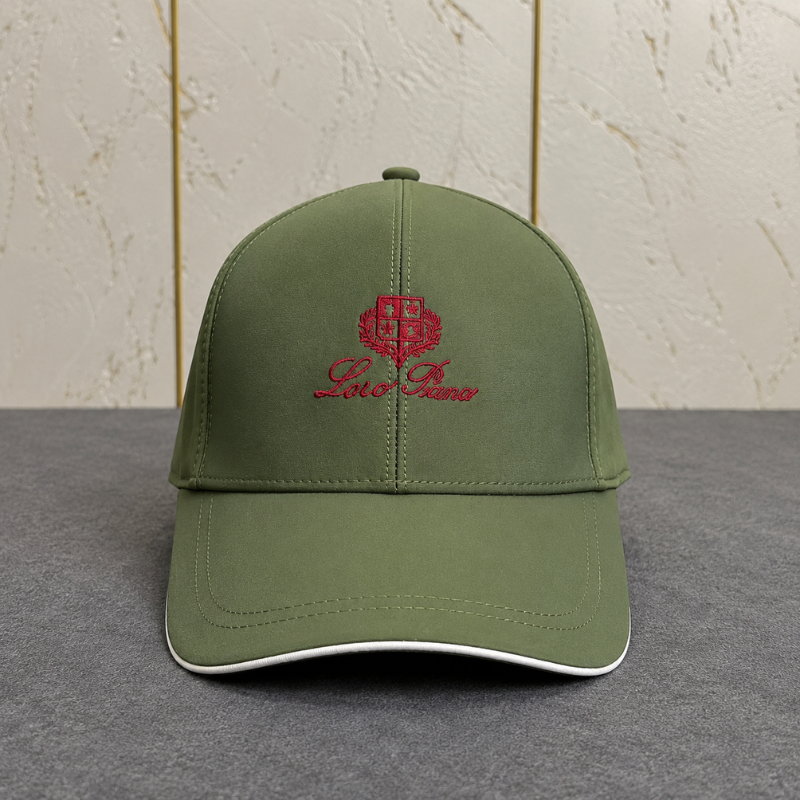Lo_ro_Pia_na Premium Embroidered Baseball Cap – Olive Green