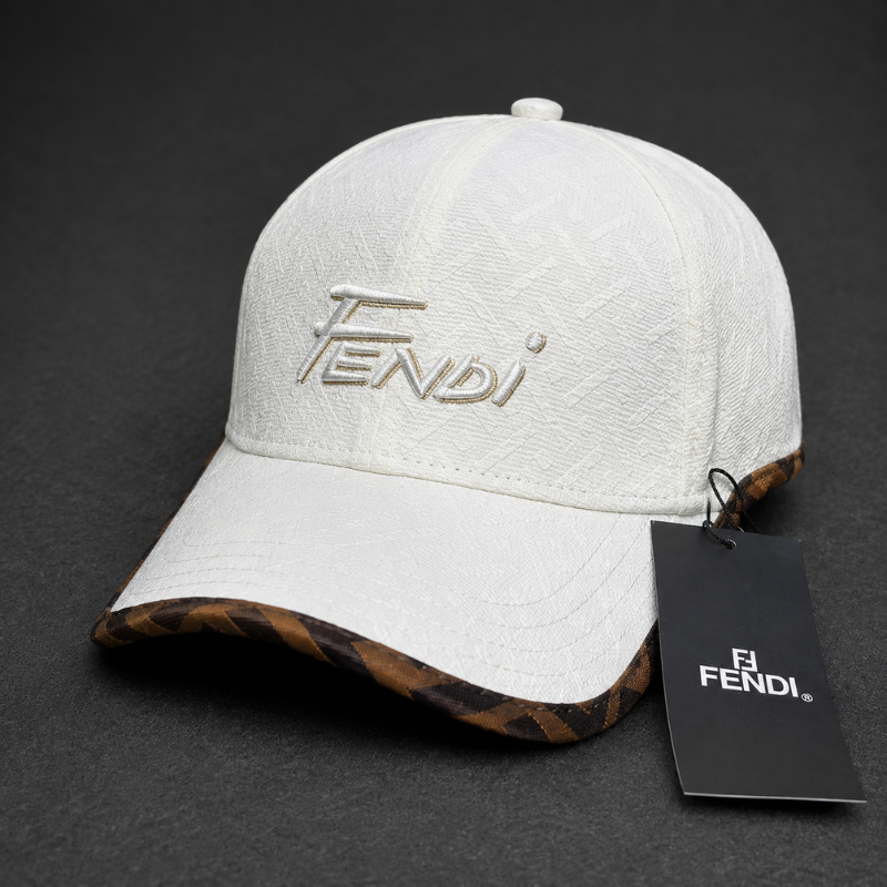 Fe_ndi Wh_ite Luxury Baseball Cap – Premium Designer Style